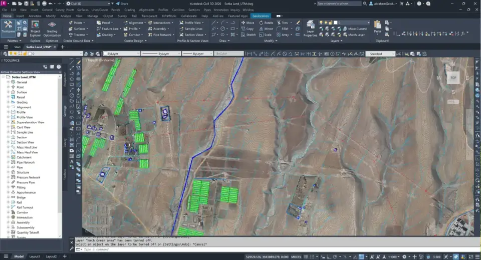 Civil 3D surface model